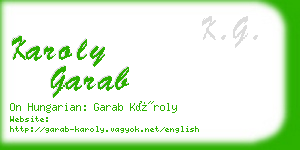 karoly garab business card